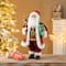Glitzhome® 18" Faux Fur Traditional Christmas Santa Figurine